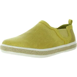 Wrenley Womens Padded Insole Faux Leather Slip-On Sneakers