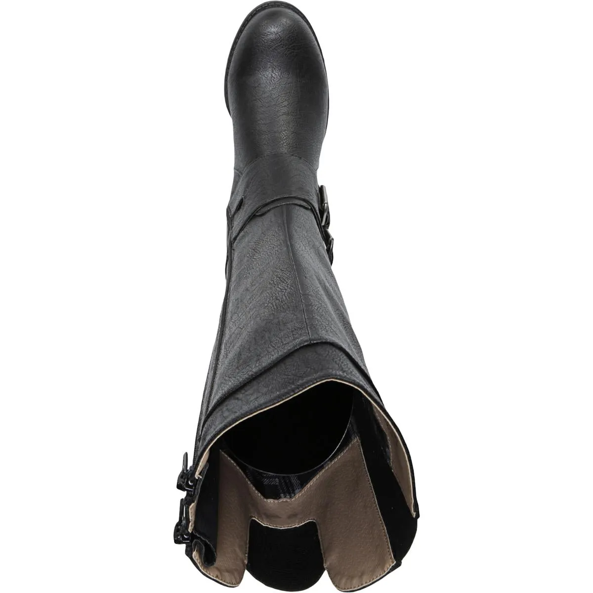 X-Anita Womens Faux Leather Knee-High Riding Boots