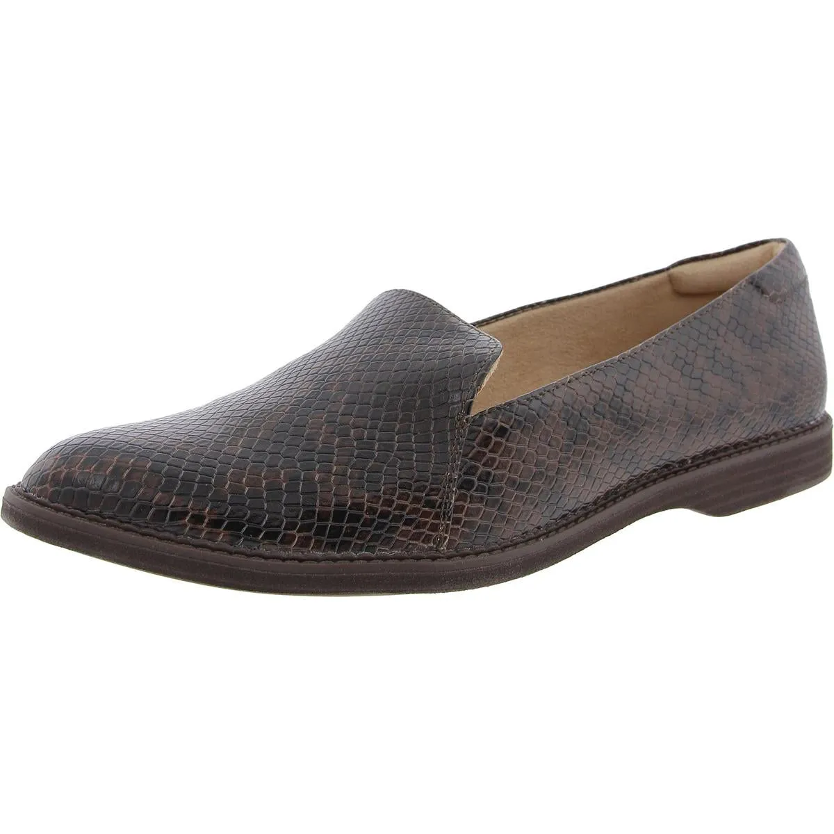 Yippee Womens Faux Leather Flat Loafers