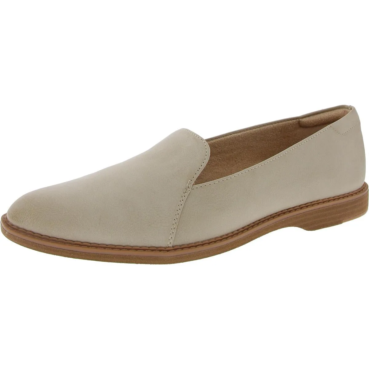 Yippee Womens Faux Leather Flat Loafers