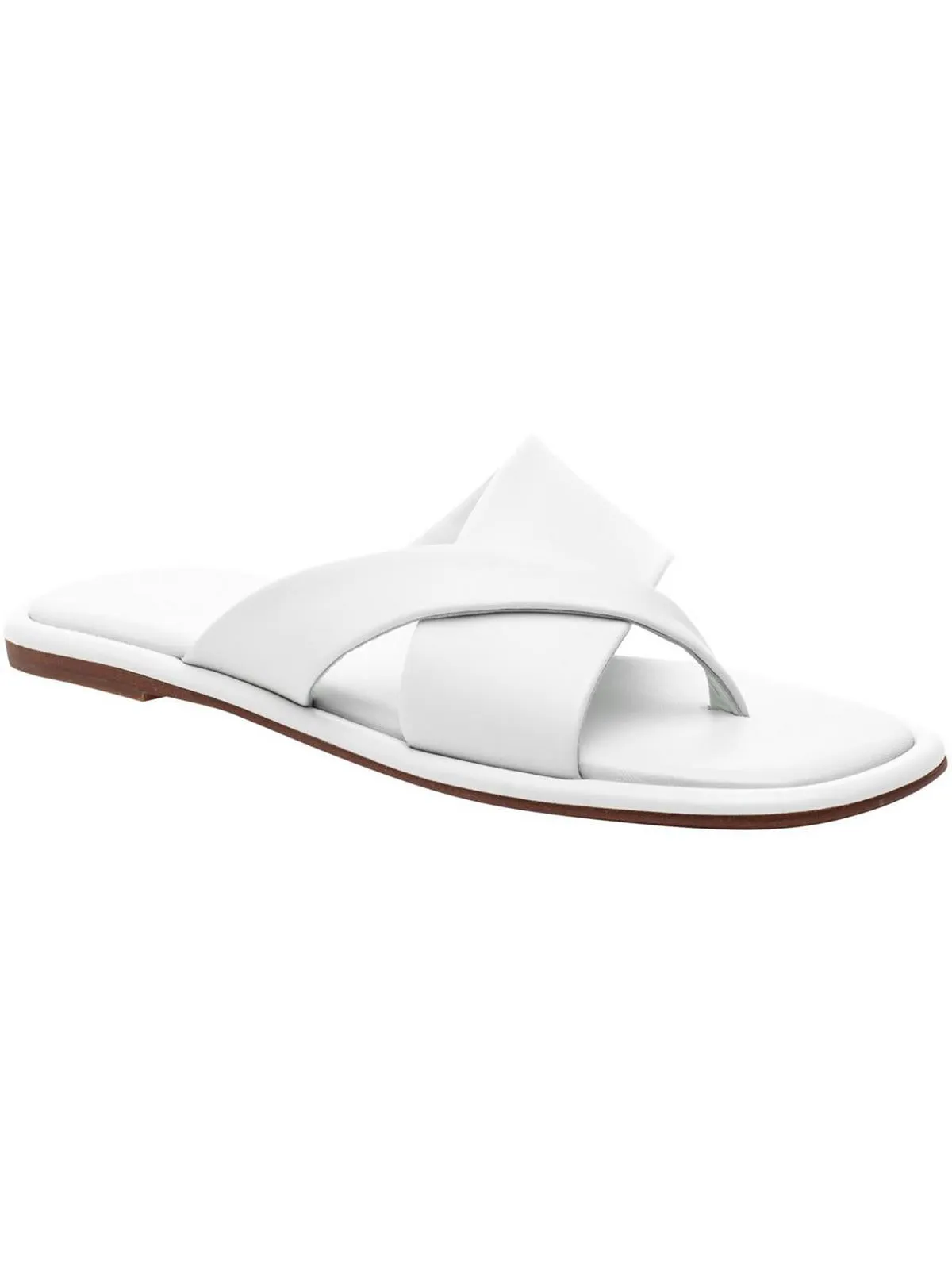 Yuri Womens Leather Slip On Thong Sandals
