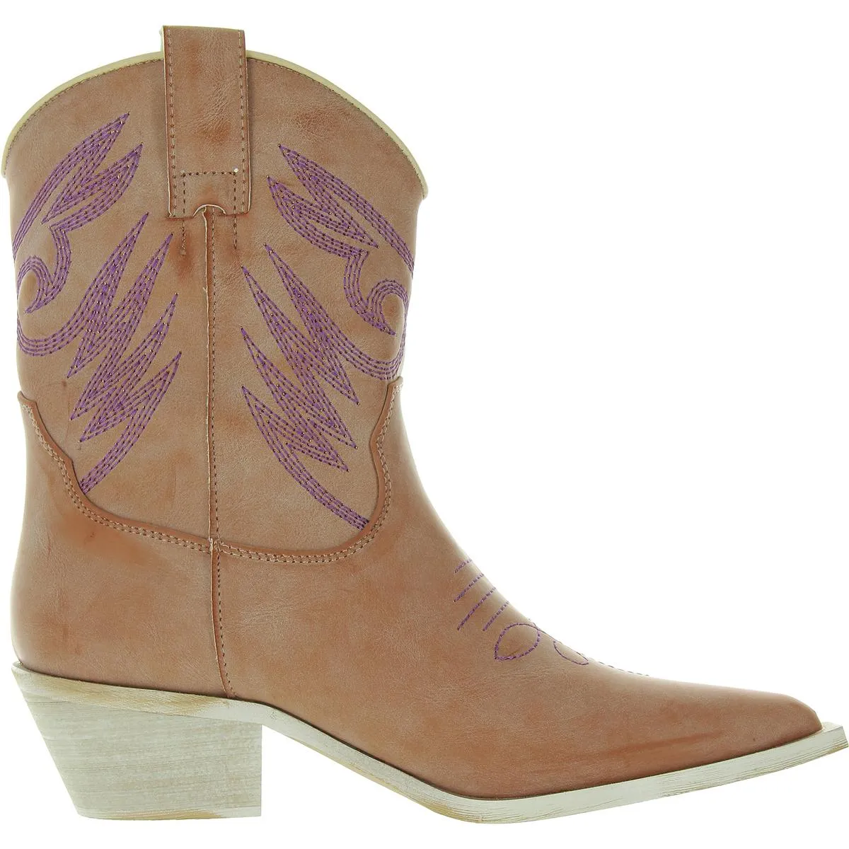 Zahara Womens Faux Leather Contras Cowboy, Western Boots