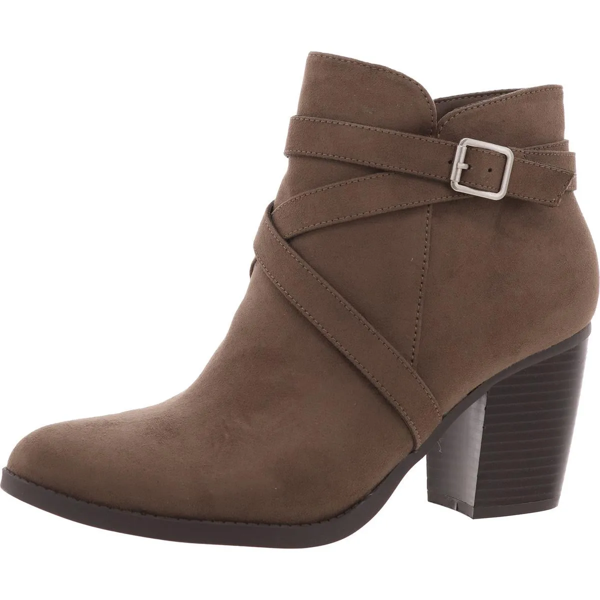 Zetaaf Womens Buckle Manmade Ankle Boots