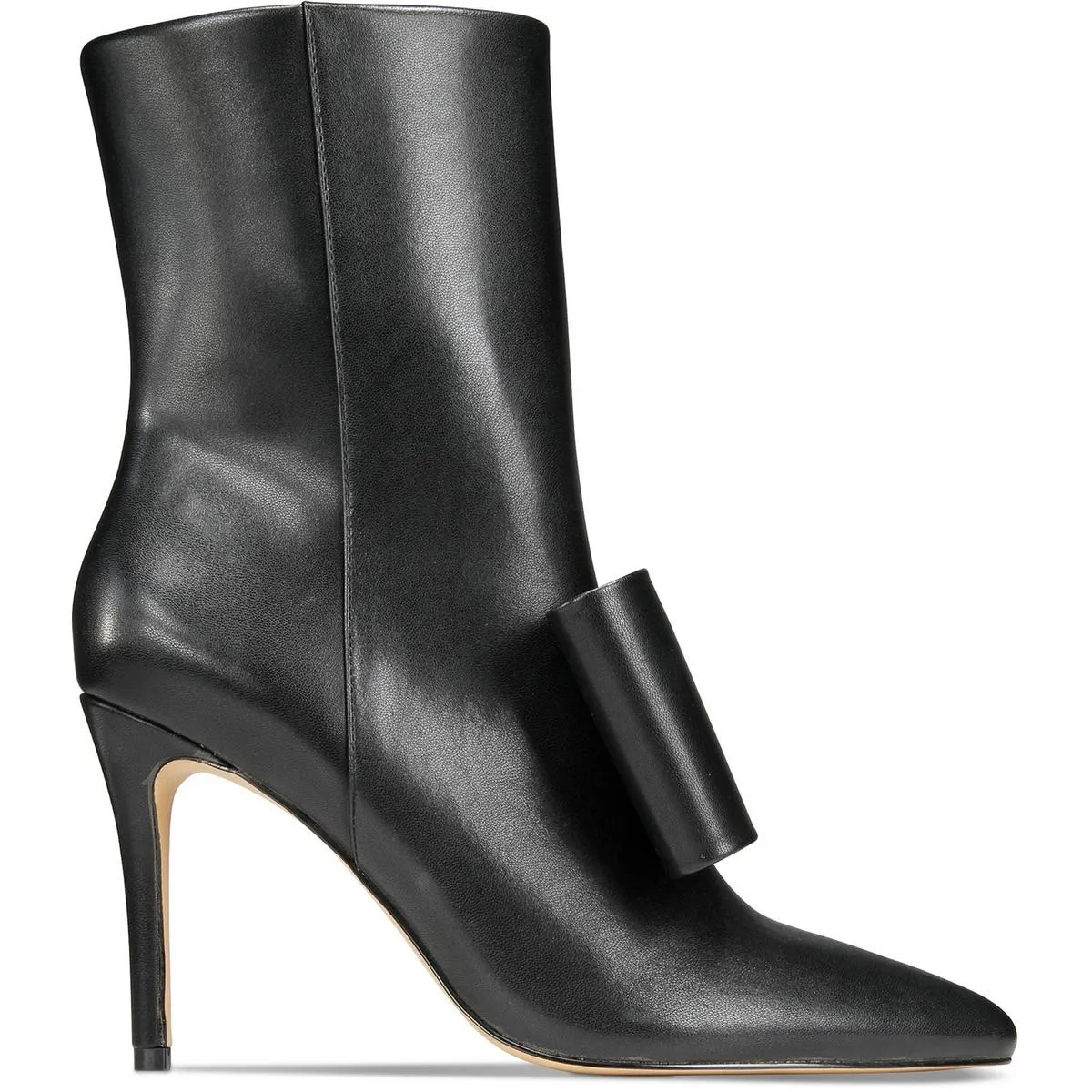 ZOE Womens Bow Leather Mid-Calf Boots